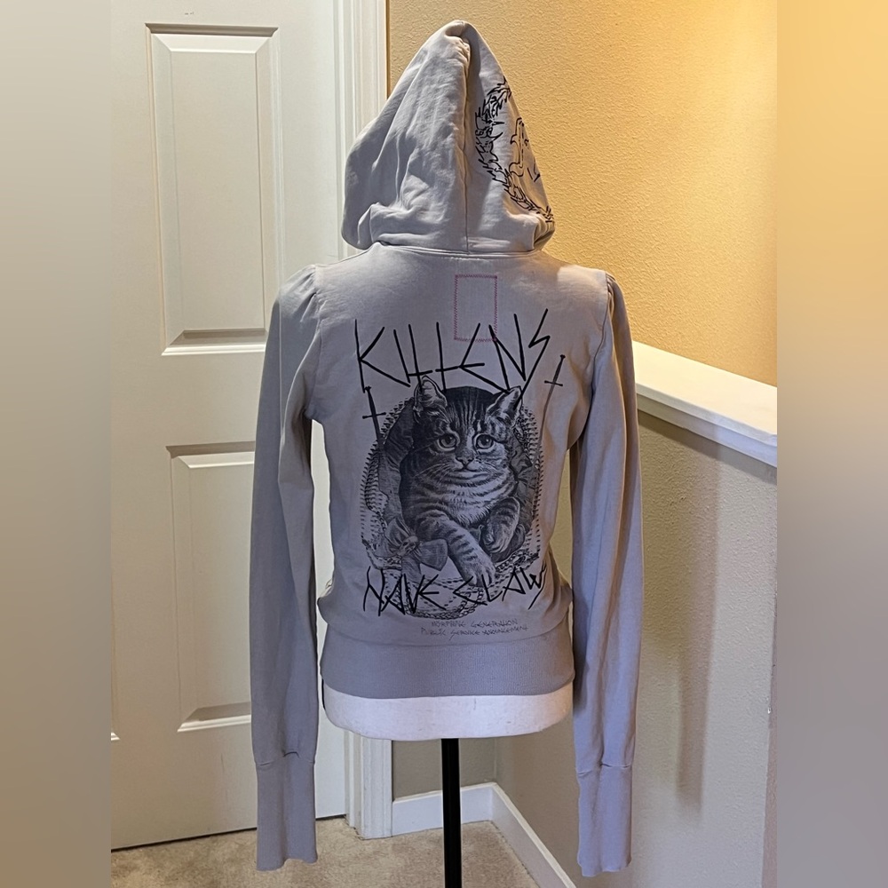 Morphine Generation Light Gray Women's Hoodie - Picture 3 of 3